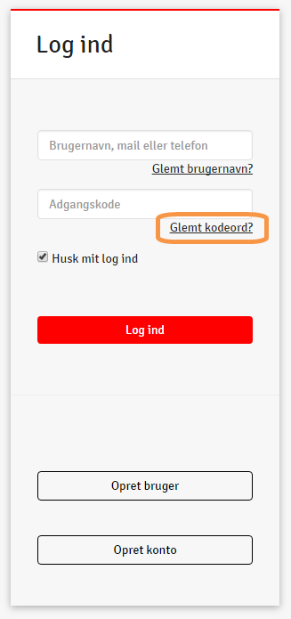 Hvad gør jeg, hvis jeg har glemt mit kodeord til AO.dk?